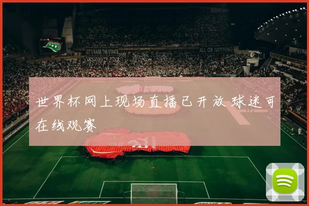 世界杯网上现场直播已开放 球迷可在线观赛